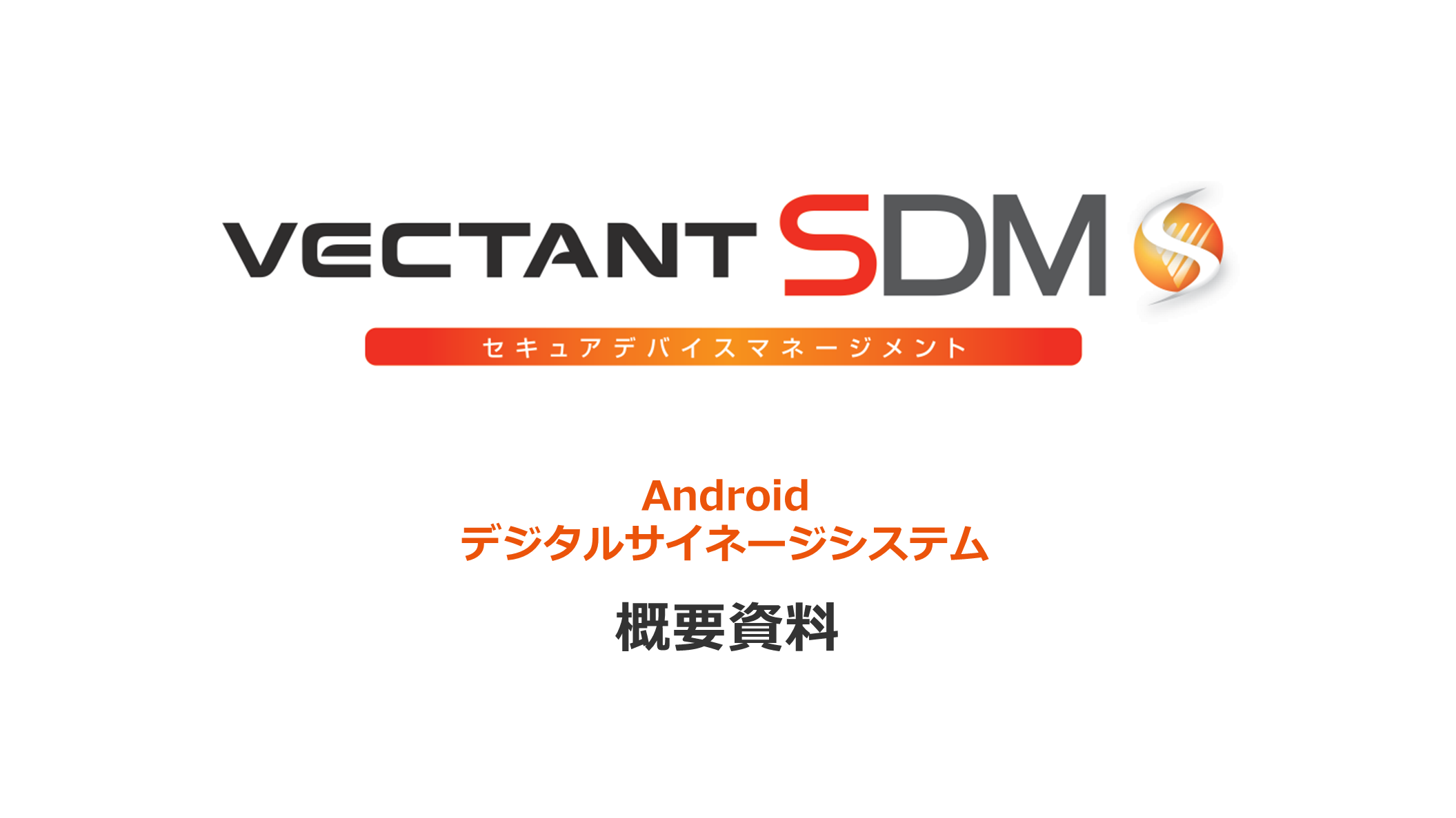 VECTANT SDM MDM概要資料